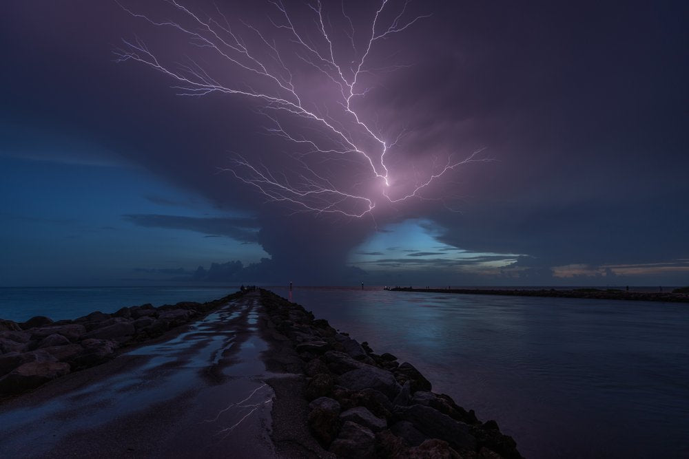 Lightning South Jetty